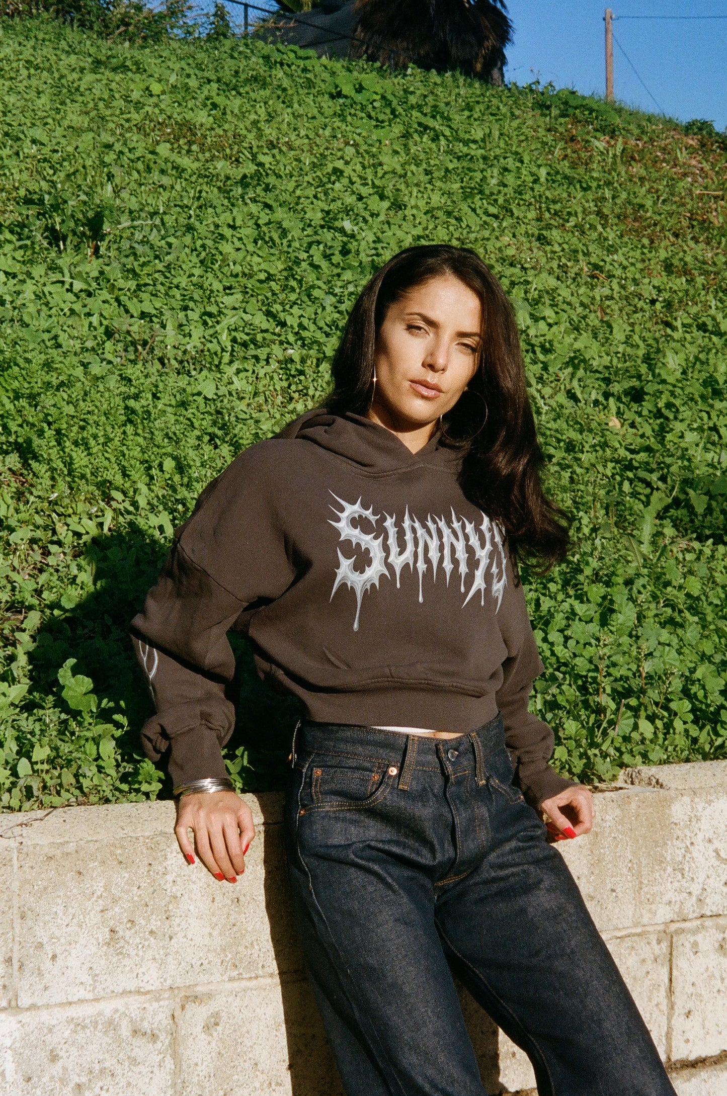 *SUNNY'S CHROME CROP HOODIE*